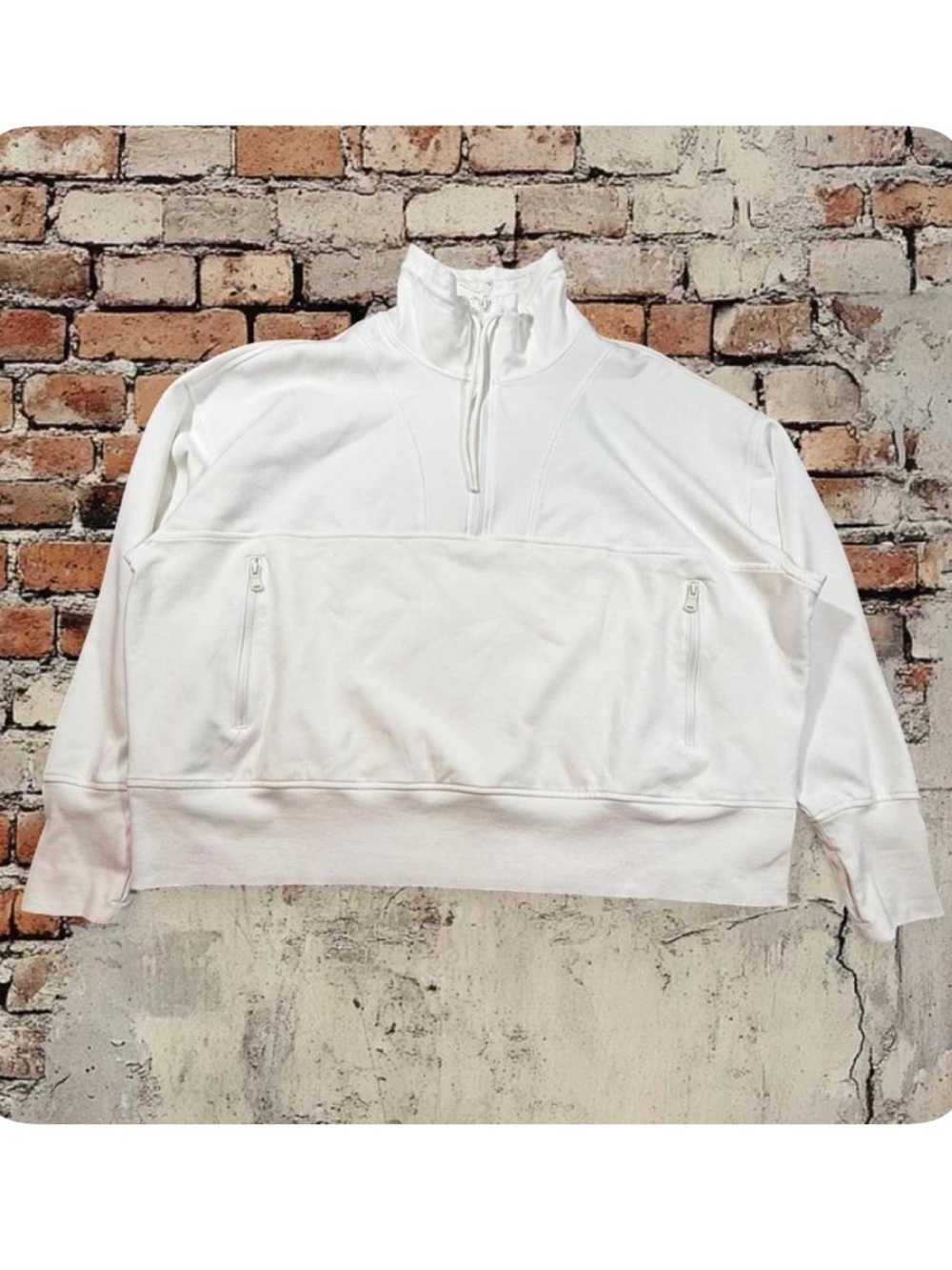 Old Navy Active White Dynamic Fleece Quarter Zip Pullover Sweatshirt 3X